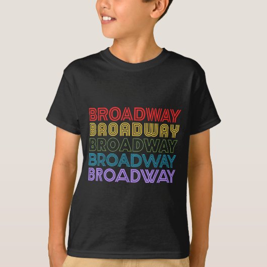 Retro Broadway Music Lover Theatre Musical Theater Tシャツ (正面)
