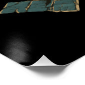 Retro Broken Satellite "OFFLINE" Space Art ポスター (コーナー)