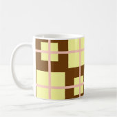 Retro Brown | Cream Checker Pattern Coffee Mug コーヒーマグカップ (左)