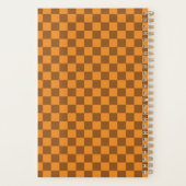 Retro Brown Orange Checkerboard 2026 プランナー手帳 (裏面)