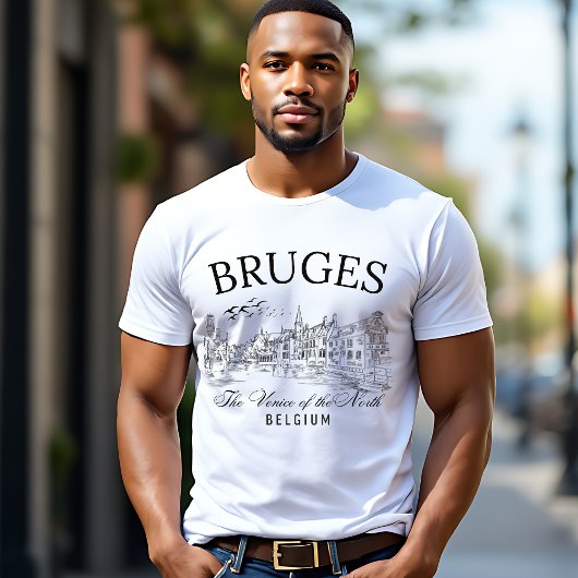 Retro Bruges Belgium – Classic European Cities Tシャツ