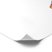 Retro Brunette Pin-up Girl in Pink  ポスター (角)