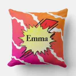 Retro bubble color comic クッション