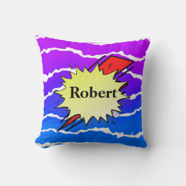 Retro bubble color comic クッション