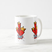 Retro bubble color comic コーヒーマグカップ (正面右)