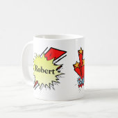 Retro bubble color comic コーヒーマグカップ (正面左)