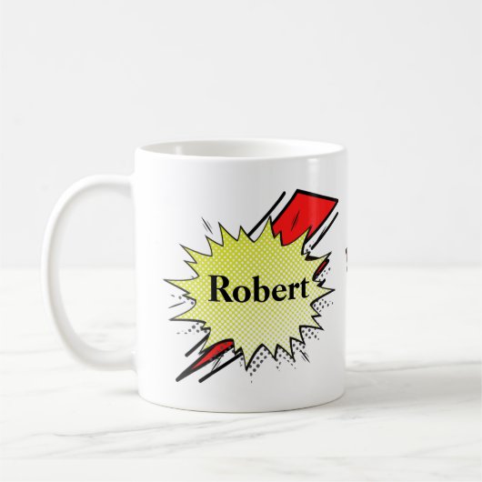 Retro bubble color comic コーヒーマグカップ (左)