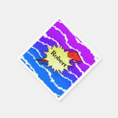 Retro bubble color comic スタンダードカクテルナプキン (角)