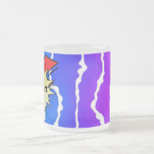 Retro bubble color comic フロストグラスマグカップ (中央)