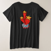  Retro bubble color comic プラスサイズTシャツ (デザイン裏面)