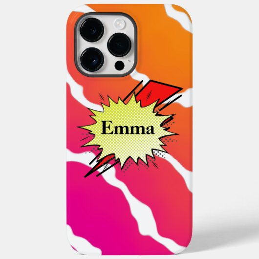 Retro bubble color comic Case-Mate iPhoneケース (裏面)