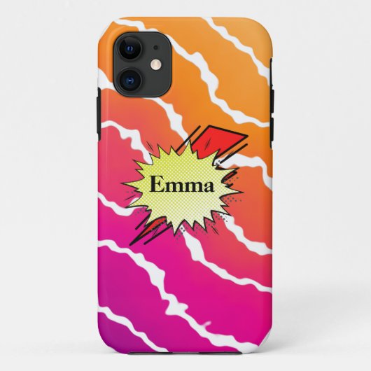 Retro bubble color comic Case-Mate iPhoneケース (裏面)