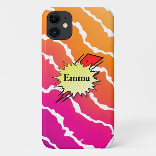 Retro bubble color comic Case-Mate iPhoneケース (裏面)