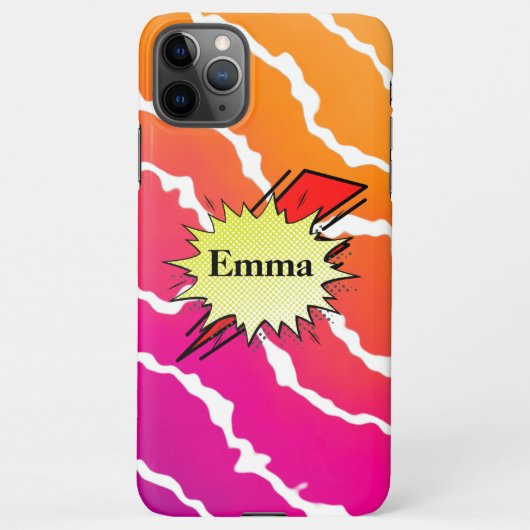 Retro bubble color comic iPhoneケース (裏面)