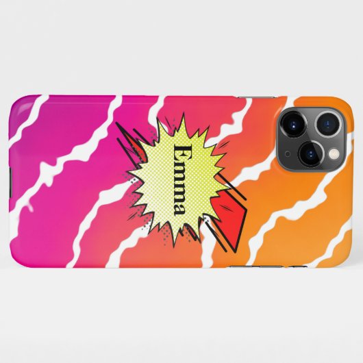 Retro bubble color comic iPhoneケース (裏面横)