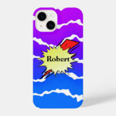 Retro bubble color comic iPhoneケース (裏面)