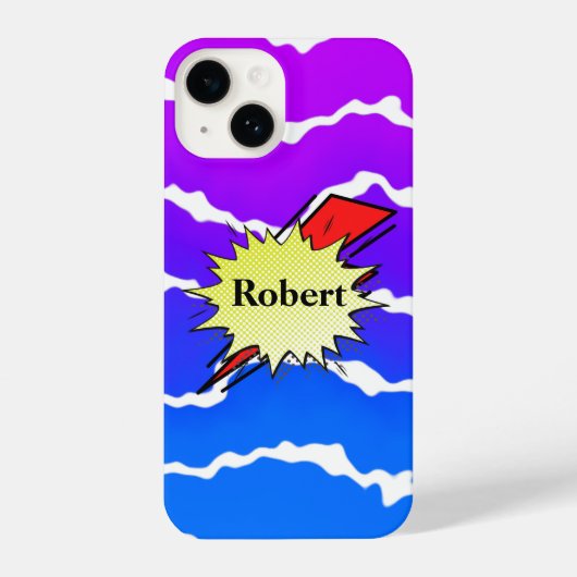 Retro bubble color comic iPhoneケース (裏面)