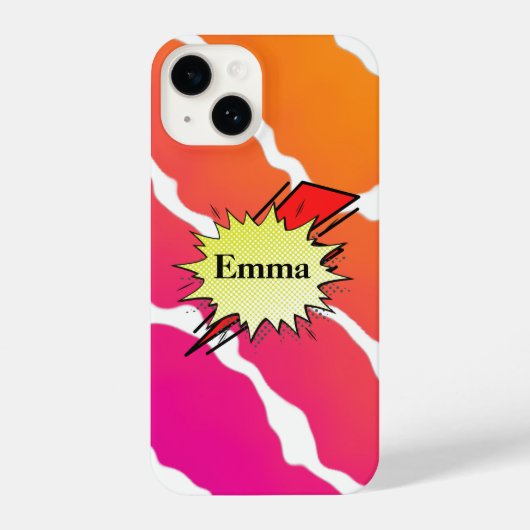 Retro bubble color comic iPhoneケース (裏面)