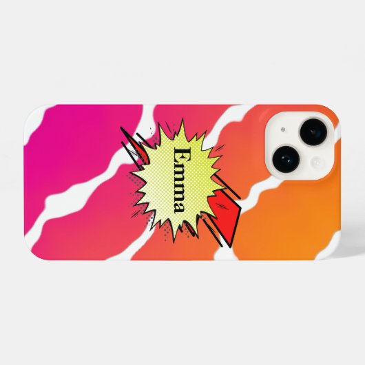 Retro bubble color comic iPhoneケース (裏面横)