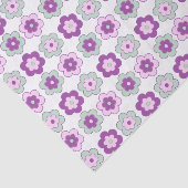 Retro Bubble Flowers (purple and green) Pattern 薄葉紙 (詳細)