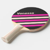 Retro Bubblegum Angled Striping with Name 卓球ラケット (正面アングル)