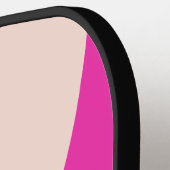 Retro Bubblegum Circle Stripe with Name ピックルボールラケット (左詳細)