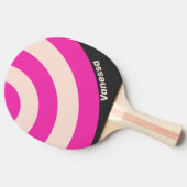 Retro Bubblegum Circle Stripe with Name 卓球ラケット (横)