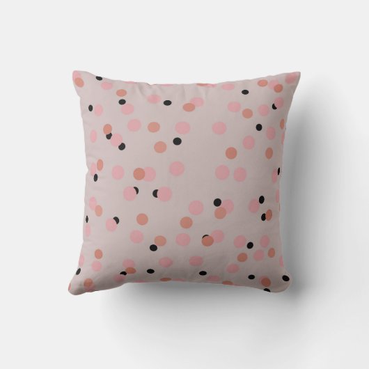 Retro Bubblegum Confetti Mid-Century Dots クッション (裏面)