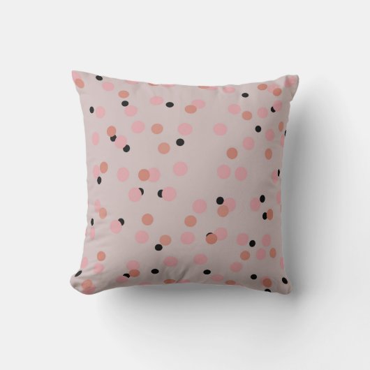 Retro Bubblegum Confetti Mid-Century Dots   クッション (正面)