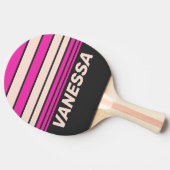 Retro Bubblegum Horizon Striping with Name 卓球ラケット (横)