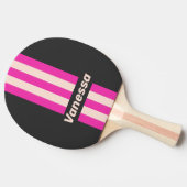 Retro Bubblegum Pin Stripes with Name 卓球ラケット (横)
