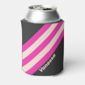 Retro Bubblegum Stripes with Name 缶クーラー (缶裏面)