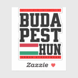 Retro Budapest Coordinates Sticker – Vintage City  シール