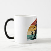 Retro Bull Riding Sunset Western Art モーフィングマグカップ (左)
