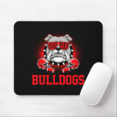 Retro Bulldogs Tees Cute Bulldogs Men Women Boy Ki マウスパッド (マウス)