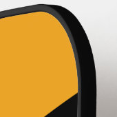 Retro Bumblebee Buzz Across Striping with Name ピックルボールラケット (左詳細)