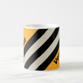 Retro Bumblebee Buzz Stripes with Name コーヒーマグカップ (中央)