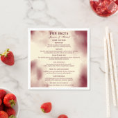 Retro Burgundy Elegant Ivory Wedding Fun Facts   スタンダードカクテルナプキン (インサイチュ)