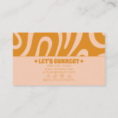 Retro Burnt Orange Terracotta Boho Groovy Unique 名刺 (裏面)