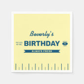 Retro Butter Stick Personalized Birthday Party スタンダードカクテルナプキン (正面)