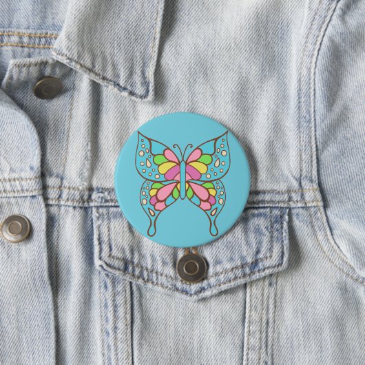 Retro Butterfly Button 缶バッジ (インサイチュ)