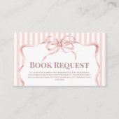 Retro Cafe Bebe Girl Coffee Book for Baby Shower エンクロージャーカード (正面)