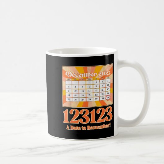 Retro Calendar_ Remember New Year's Eve 2023-24 コーヒーマグカップ (右)