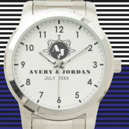 Retro calligraphic monogram Luxury Vintage  腕時計