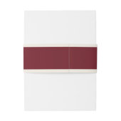 Retro Calligraphy Deep Red Classic Wedding 招待状ベリーバンド (裏面例)