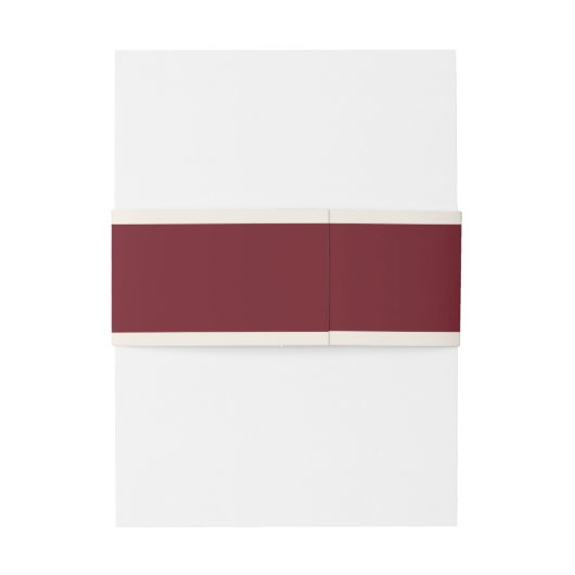 Retro Calligraphy Deep Red Classic Wedding 招待状ベリーバンド (裏面例)