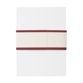 Retro Calligraphy Deep Red Classic Wedding 招待状ベリーバンド (裏面例)