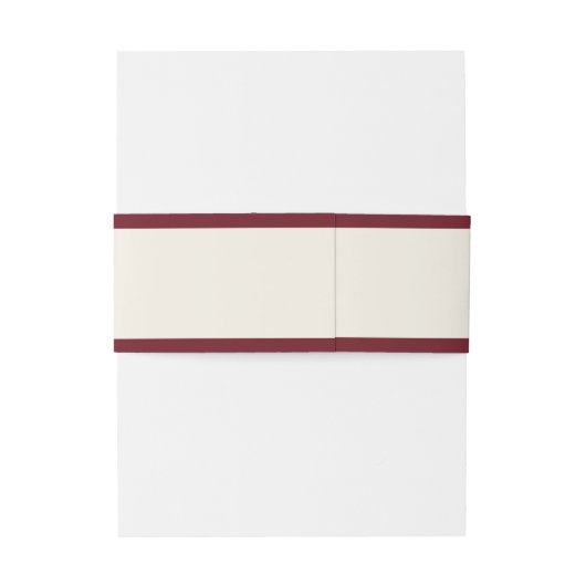 Retro Calligraphy Deep Red Classic Wedding 招待状ベリーバンド (裏面例)