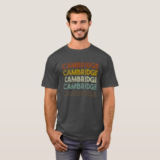 Retro Cambridge England funny Tシャツ (正面フル)