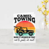 Retro Camel Towing Sarcastic Quotes Life Without M カード (黄色い花)